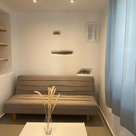 White And Grey Tinos Apartment Steni