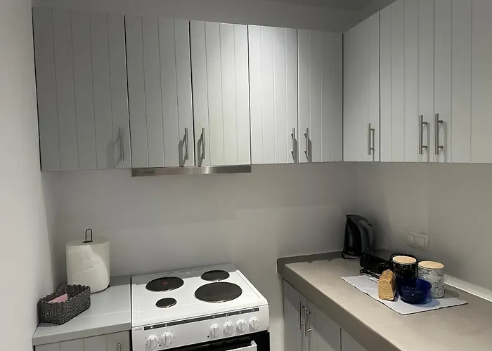 White And Grey Tinos Apartment *